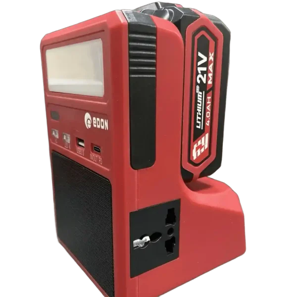 Инвертор аккумуляторный Edon ED-NB300B, 300 Вт, без акумулятора, с Bluetooth и динамиком
