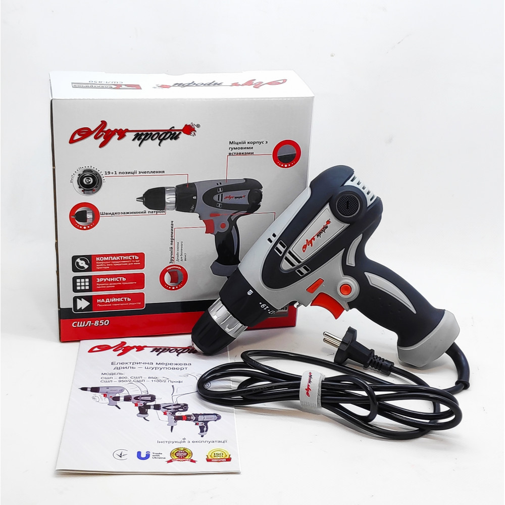 luch-profi-sshl-850 Мережевий шуруповерт Луч-Профі СШЛ-850 - Зображення 1