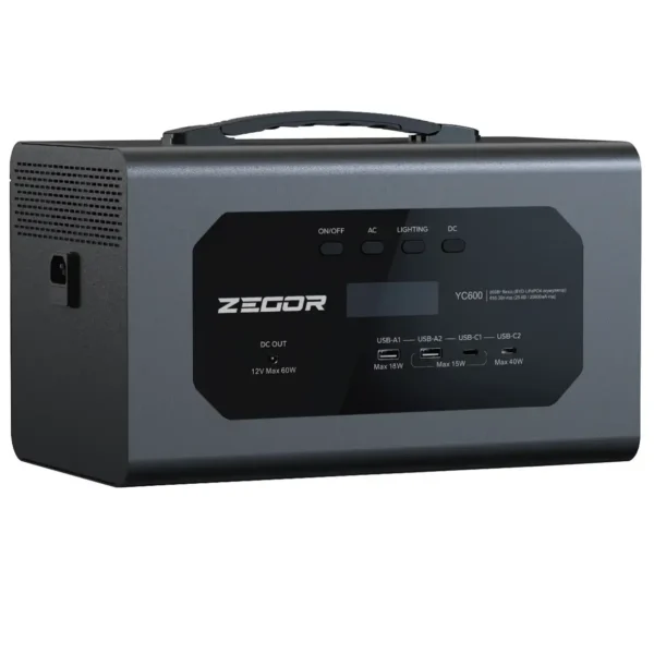 Зарядна станція Zegor YC600 600 Вт, LiFePO4 655,36 Вт·год