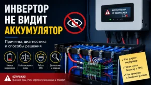 Инвертор не видит аккумулятор